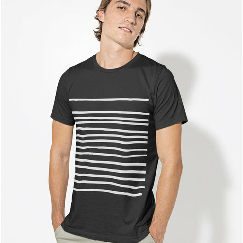 Men's T-Shirt with Vertical Accents