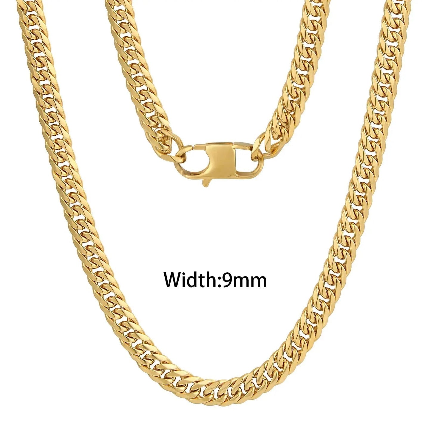Gold Plated Cuban Link Chain Necklaces
