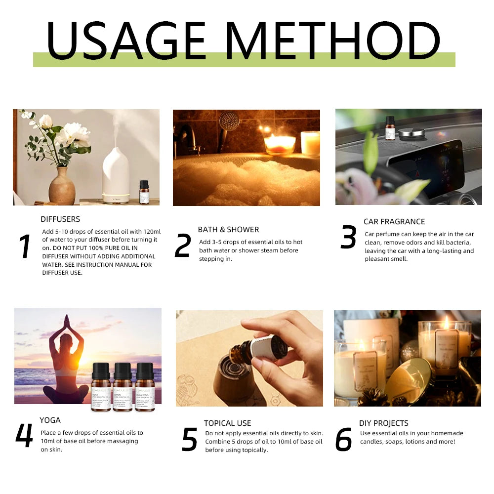 36 Essential Oils Aromatherapy 100% Natural